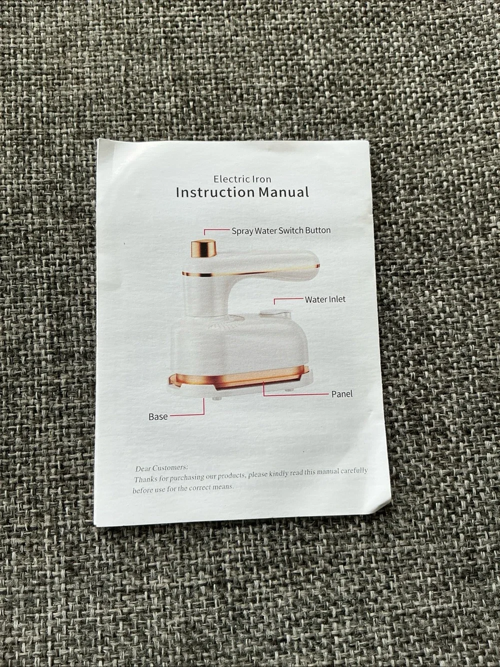 IRO Portable Electric Iron K1 in Cream with Gold Trim